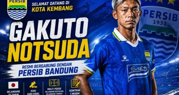 Persib Bandung resmi mengumumkan perekrutan gelandang asal Jepang, Gakuto Notsuda, untuk menghadapi kompetisi Liga 1 Indonesia musim 20262027, (BEKISARMEDIA.ID/HAIRUDIN)