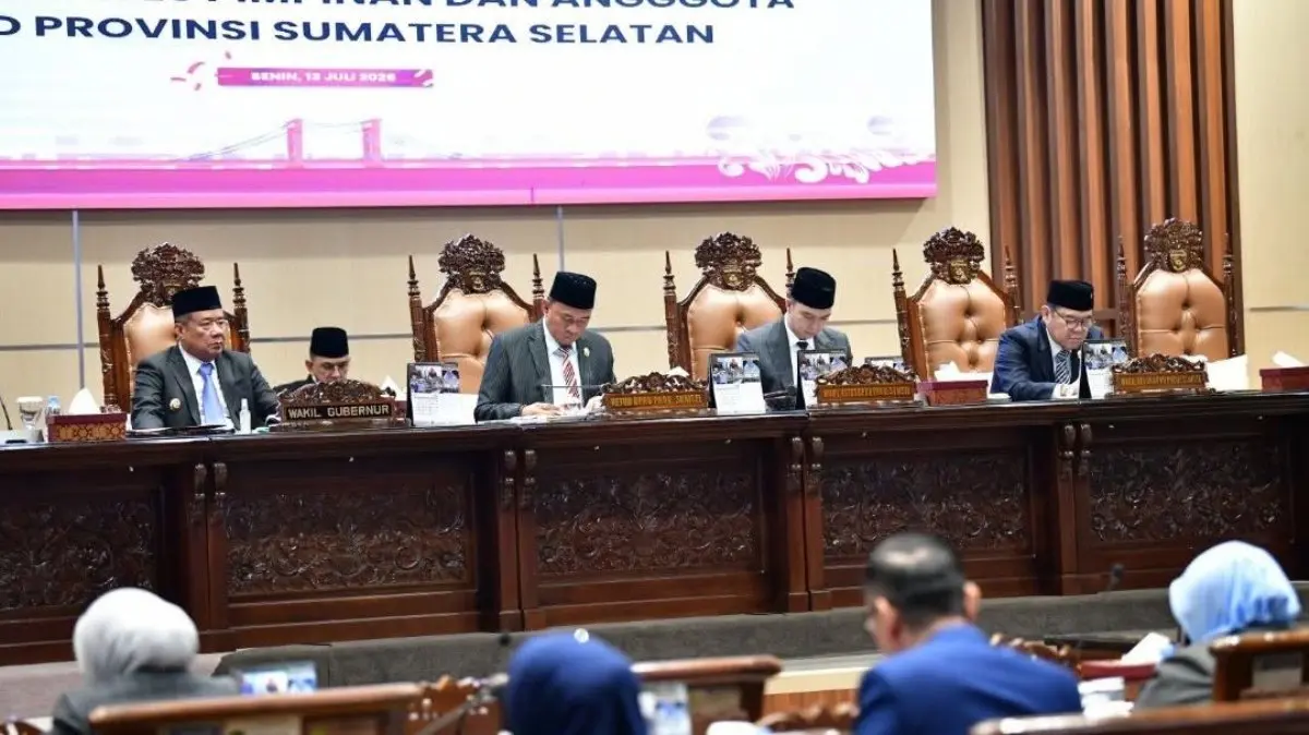 Dewan Perwakilan Rakyat Daerah (DPRD) Provinsi Sumatra Selatan (Sumsel) menggelar Rapat Paripurna XXXIX dengan agenda penyampaian Laporan Hasil Pelaksanaan Kegiatan Reses Pimpinan dan Anggota DPRD Sumsel. (BEKISARMEDIA.ID/HAIRUDIN)