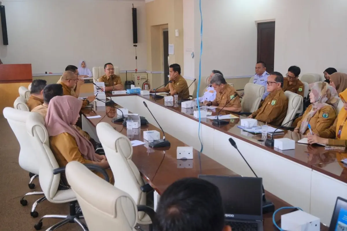 Rapat Koordinasi Persiapan Hari Jadi ke-70 Kabupaten Muba di Ruang Rapat Randik Sekretariat Daerah Kabupaten Muba, pada hari Selasa, tanggal 23 Juni 2026. (BEKISARMEDIA.ID/HAIRUDIN)