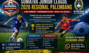 Hingga saat ini, tercatat sebanyak 37 tim dari berbagai Sekolah Sepak Bola (SSB), telah memastikan diri ambil bagian. Ajang kompetisi bergengsi ini rencananya akan dipusatkan di Lapangan Kamboja, Palembang, pada 1 hingga 2 Agustus 2026 mendatang. (BEKISARMEDIA.ID/HAIRUDIN)