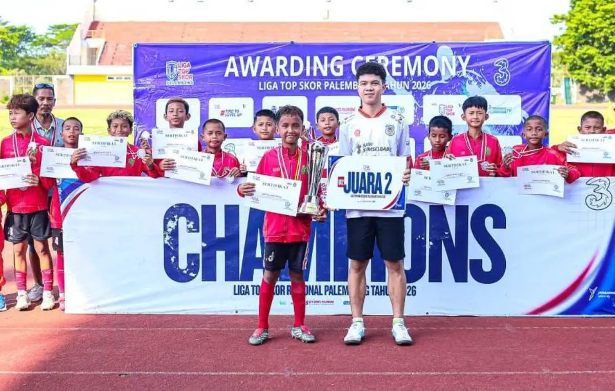 SSB Palembang Soccer Skills berhasil meraih gelar runner-up Liga Top Skor (LTS) Kelompok Umur (KU) 12 Zona Palembang 2026. (BEKISARMEDIA.ID/TRI)