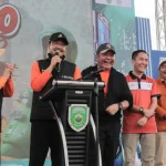 Wakil Bupati Kabupaten Musi Banyuasin (Muba), Abdur Rohman Husen, turut mengawal langsung pelaksanaan Sensus Ekonomi 2026 dalam rangkaian acara Semarak Wong Kito di pelataran Benteng Kuto Besak (BKB), Kota Palembang, pada hari Minggu, tanggal 28 Juni 2026. (BEKISARMEDIA.ID/HAIRUDIN)
