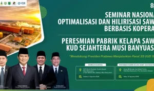 Kabupaten Musi Banyuasin (Muba) bersiap menjadi salah satu titik penting penguatan hilirisasi kelapa sawit berbasis koperasi di tingkat nasional. Dua agenda strategis dijadwalkan berlangsung secara berturut-turut pada 11 hingga 12 Agustus 2026 mendatang. (BEKISARMEDIA.ID/ANGGA)