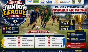 Berdasarkan regulasi Sumatera Junior League, dua tim teratas dari tiap grup otomatis melaju ke babak selanjutnya, ditambah kuota peringkat tiga terbaik. (BEKISARMEDIA.ID/ANGGA)