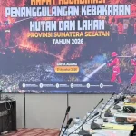Sekretaris Daerah (Sekda) Kabupaten Muba, Drs. Syafaruddin, M.Si. didampingi Kepala BPBD Muba, Marko Susanto, S.STP., M.Si. hadir langsung mewakili Pemkab Muba dalam Rapat Koordinasi Penanggulangan Kebakaran Hutan dan Lahan di Provinsi Sumatra Selatan (Sumsel) yang digelar di Griya Agung, Palembang, pada hari Senin, tanggal 31 Agustus 2026. (BEKISARMEDIA.ID/ANGGA)