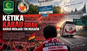 Ketika Kabau Sirah, Semen Padang FC, Harus Menjadi Tim Musafir. (BEKISARMEDIA.ID/HAIRUDIN)