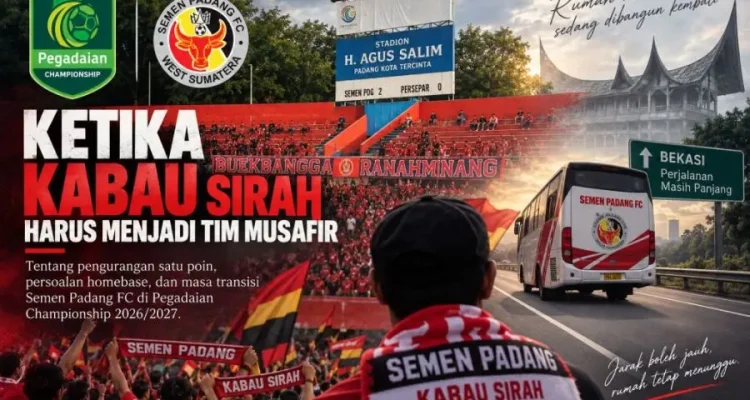 Ketika Kabau Sirah, Semen Padang FC, Harus Menjadi Tim Musafir. (BEKISARMEDIA.ID/HAIRUDIN)