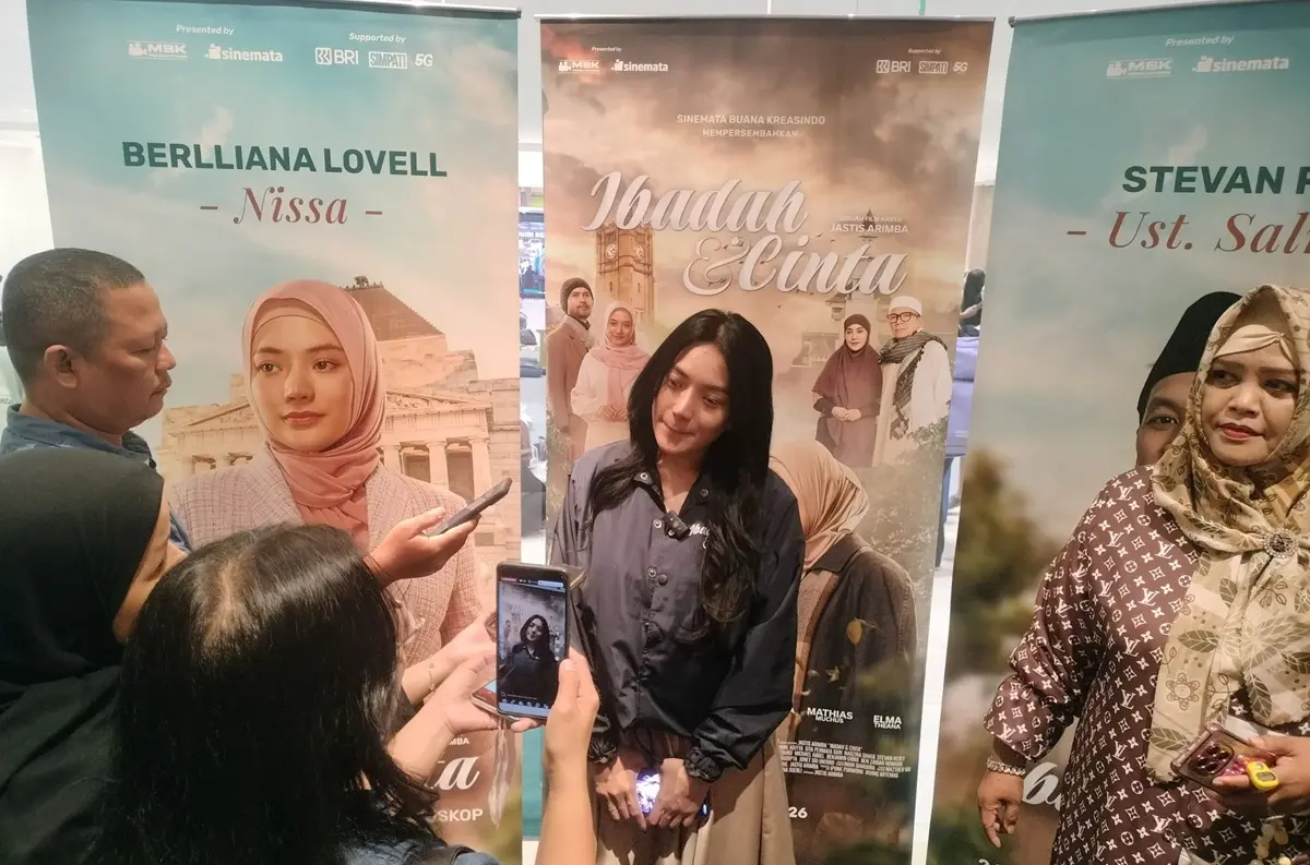 Berlliana Lovell saat menghadiri pemutaran perdana terbatas (special screening) film Ibadah & Cinta di XXI Palembang Square, Minggu, 20 September 2026. (BEKISARMEDIA.ID/ANGGA)