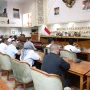 Coffee Morning yang dipimpin oleh Wali Kota Palembang, Ratu Dewa, dengan sejumlah asosiasi badan usaha seperti GAPENSI, GATENSI, HIPMI, REI, INKINDO, dan IDI, di Ruang Rapat Parameswara pada Selasa, 8 September 2026. (BEKISARMEDIA.ID/ANGGA)
