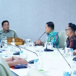 Bupati Kabupaten Musi Banyuasin (Muba), Toha Tohet, menyambut audiensi jajaran PT Bank Syariah Indonesia (BSI) Area Palembang di Guest House Griya Bumi Serasan Sekate, Kamis, 3 September 2026. (BEKISARMEDIA.ID/ANGGA)