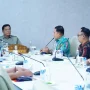 Bupati Kabupaten Musi Banyuasin (Muba), Toha Tohet, menyambut audiensi jajaran PT Bank Syariah Indonesia (BSI) Area Palembang di Guest House Griya Bumi Serasan Sekate, Kamis, 3 September 2026. (BEKISARMEDIA.ID/ANGGA)