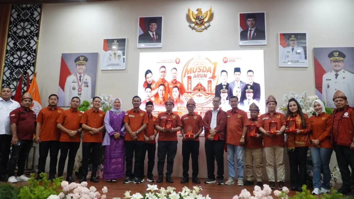 Wali Kota Palembang, Ratu Dewa, menghadiri acara pelantikan kepengurusan Dewan Pengurus Daerah (DPD) Advokasi Rakyat Untuk Nusantara (ARUN) Sumatra Selatan (Sumsel) Tahun 2026. (BEKISARMEDIA.ID/HAIRUDIN)