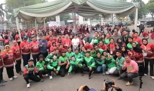 Wali Kota Palembang, Drs. Ratu Dewa, M.Si., menghadiri kegiatan Pekan Tuli Internasional dan Hari Bahasa Isyarat Internasional Tahun 2026 di Kota Palembang. (BEKISARMEDIA.ID/ANGGA)
