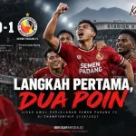 Bertandang ke Stadion H. Dimurthala, Banda Aceh, Minggu malam, 13 September 2026, Semen Padang FC mengalahkan Persiraja Banda Aceh dengan skor 1-0, melalui gol Risman Ariyanto Maring pada menit ke-71. (BEKISARMEDIA.ID/HAIRUDIN)