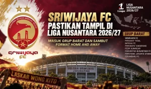 Perjalanan Sriwijaya FC di Liga Nusantara musim 2026/2027 resmi dimulai. (BEKISARMEDIA.ID/TRI) Perjalanan Sriwijaya FC di Liga Nusantara musim 2026/2027 resmi dimulai. (BEKISARMEDIA.ID/TRI)