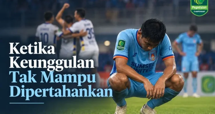 Pada pertandingan ketiga Pegadaian Championship 2026/2027, Sabtu, 26 September, Sumsel United harus menerima kekalahan 1–2 dari PSPS Pekanbaru, setelah sempat unggul lebih dahulu melalui gol Ahmad Aidil Subhi pada menit kesembilan. (BEKISARMEDIA.ID/HAIRUDIN)