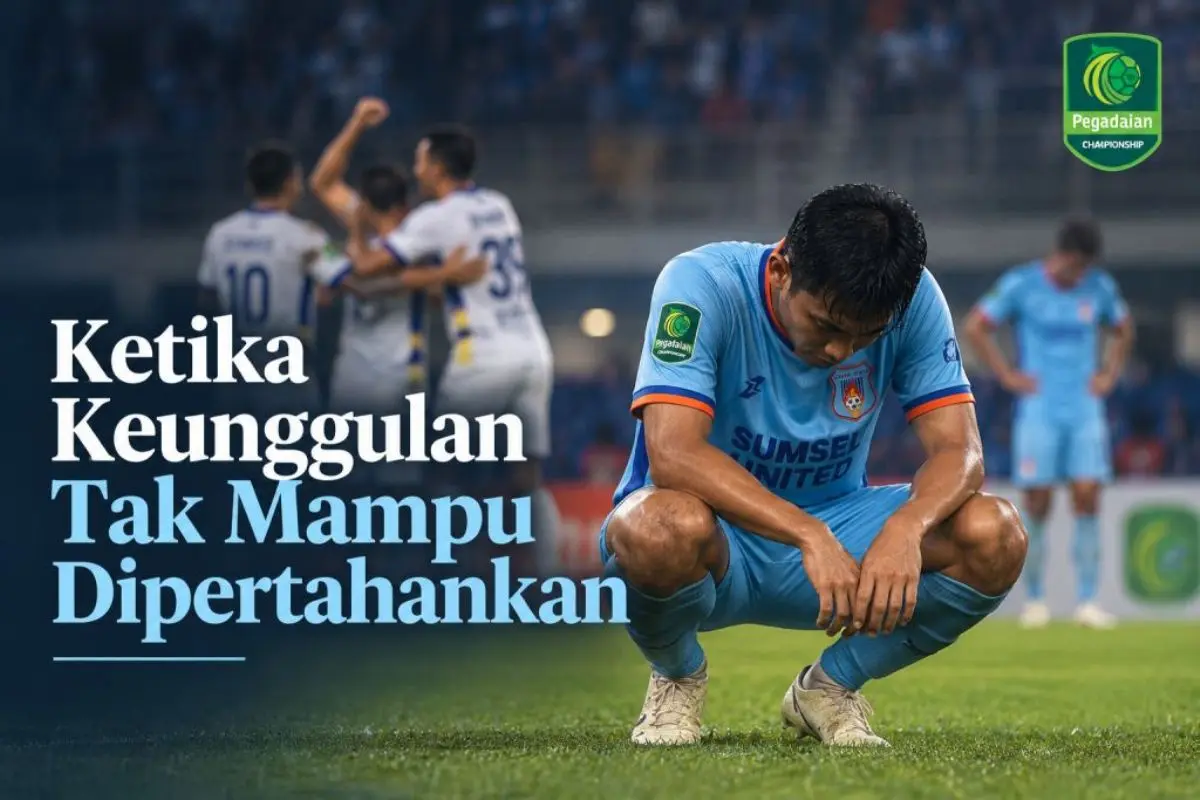 Pada pertandingan ketiga Pegadaian Championship 2026/2027, Sabtu, 26 September, Sumsel United harus menerima kekalahan 1–2 dari PSPS Pekanbaru, setelah sempat unggul lebih dahulu melalui gol Ahmad Aidil Subhi pada menit kesembilan. (BEKISARMEDIA.ID/HAIRUDIN)