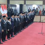 Wali Kota Palembang, Ratu Dewa, mengikuti pengukuhan secara serentak pengurus Komite Daerah Ekonomi dan Keuangan Syariah (KDEKS) Provinsi, Kabupaten, dan Kota se Sumatra Selatan (Sumsel) Tahun 2026, di Aula Graha Bina Praja, Kantor Gubernur Sumsel, Jum'at, 2 Oktober 2026. (BEKISARMEDIA.ID/ANGGA)