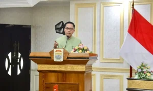 Ratu Dewa saat membuka Forum Satu Data Indonesia (SDI) Kota Palembang dalam rangka Penyepakatan Daftar Data Tahun 2026–2027. (BEKISARMEDIA.ID/HAIRUDIN)